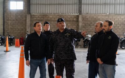 Andrés Watson supervisó la dinámica en la  base del Grupo de Prevención Motorizada