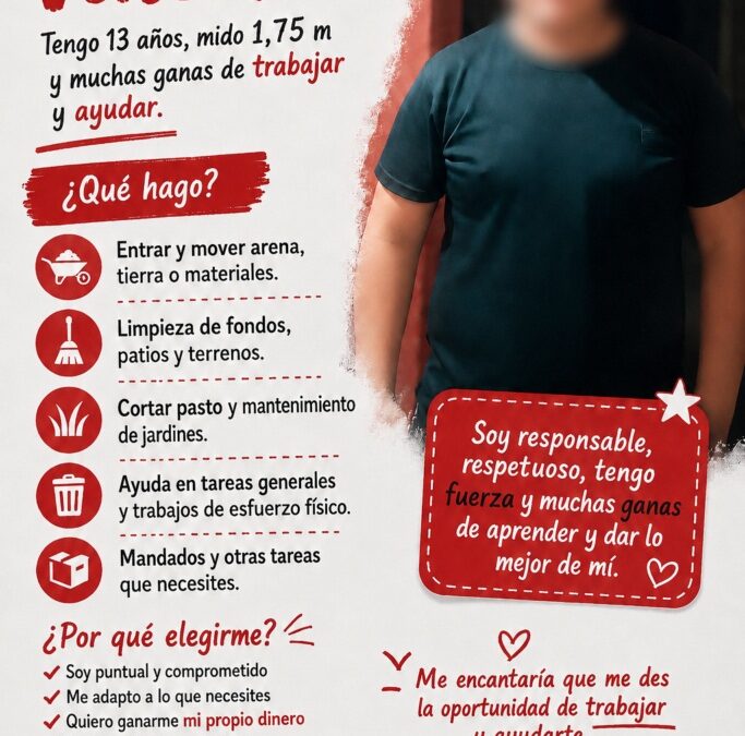 En Florencio Varela, un chico de 13 años pide  changas por Facebook: la otra cara del ajuste
