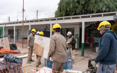 Avanzan las obras edilicias realizadas en la Primaria Nº 5 y Secundaria Nº 55
