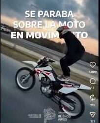 Inhabilitaron la licencia a un  motociclista hasta 2099 por  realizar maniobras peligrosas  en la provincia de Buenos Aires