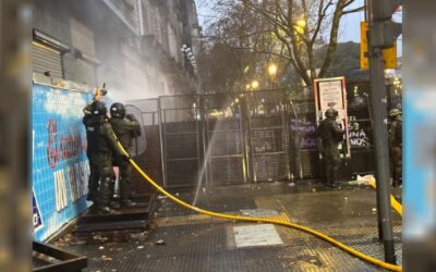 Incidentes frente al Congreso: detenidos durante  la protesta contra la Ley de Propiedad Privada
