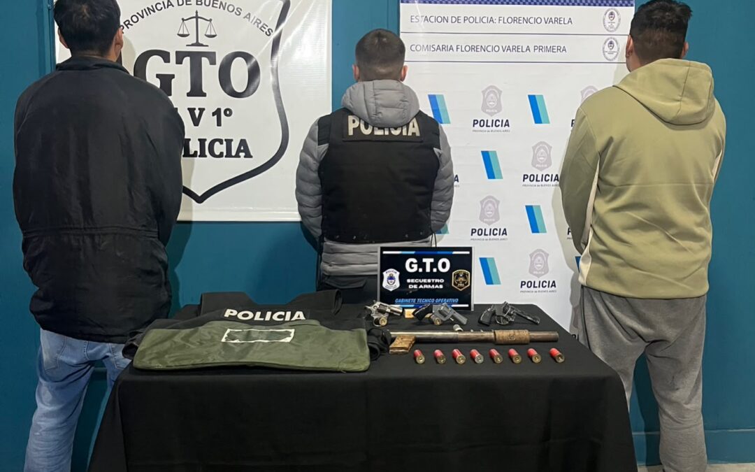Armas, droga y una pelea callejera: tres procedimientos  terminaron con detenidos en barrios de Florencio Varela