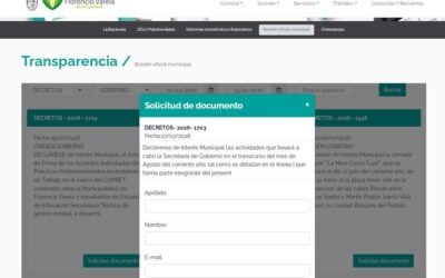 Florencio Varela: eliminaron el acceso directo al Boletín  Municipal y todo documento se pide con un formulario