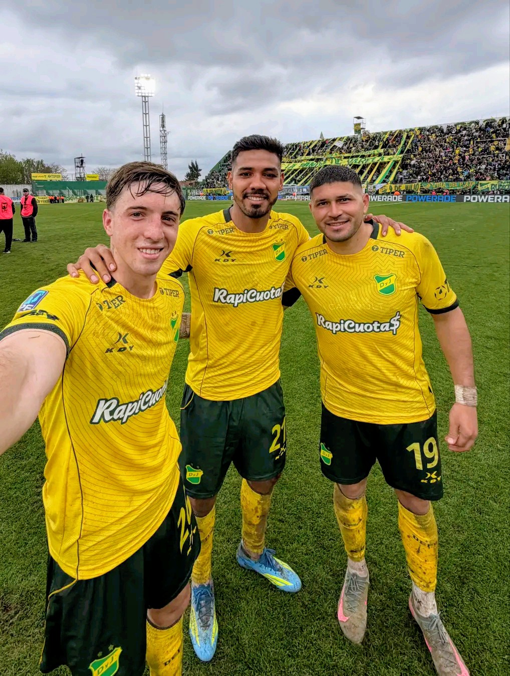Los tres goleadores; el cordobés Jeremías Lucco, el ex River e Inter Miami, David Martínez y David Barbona.