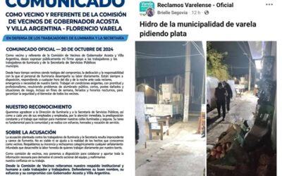 Un comunicado que abre interrogantes: Defienden a  trabajadores  municipales de Alumbrado Público acusados de pedir plata a vecinos