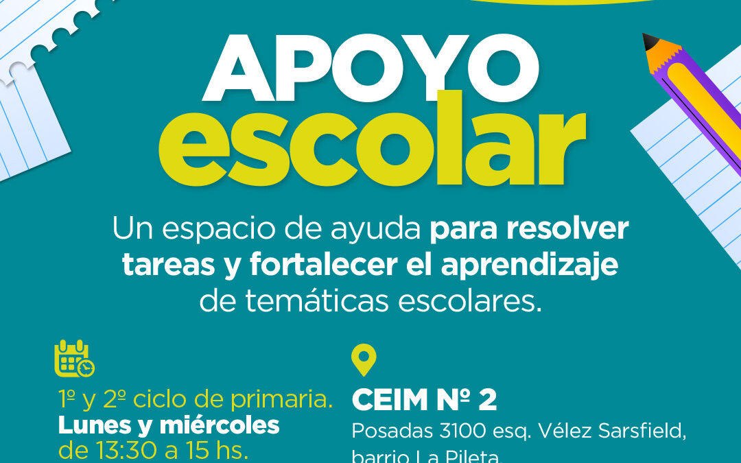 El Municipio brinda apoyo escolar gratuito